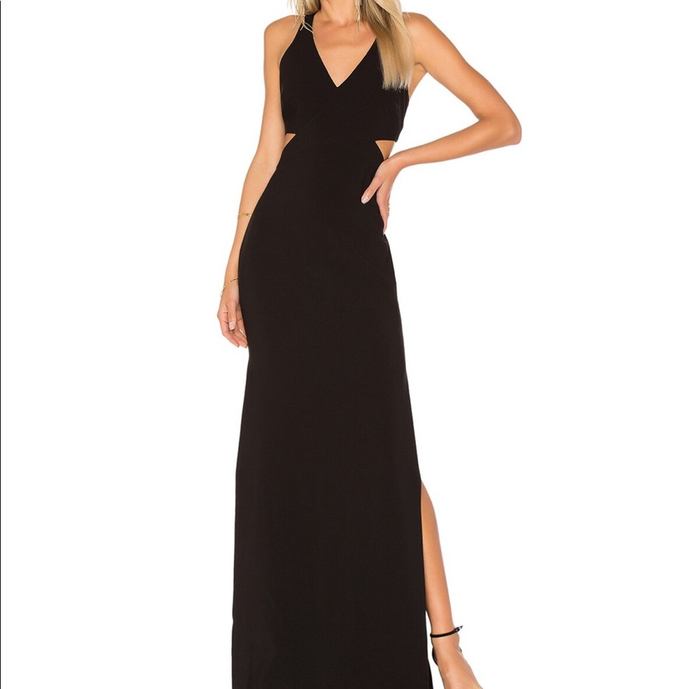 Likely- Fullerton Black gown with side cutouts